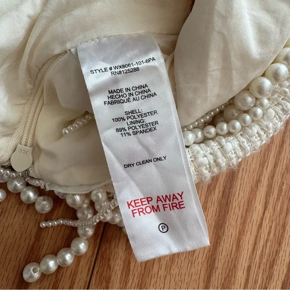 Jason Wu Cream Sleeveless Crop Top Pearl Fringe - Picture 6 of 10